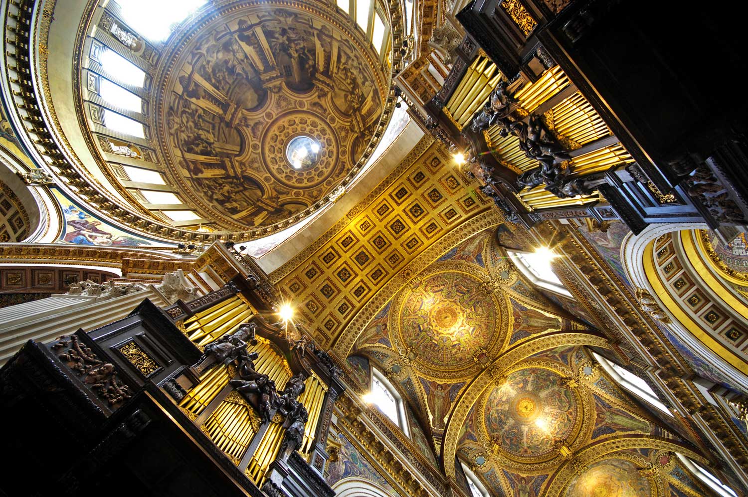 Organ and dome at St Paul's